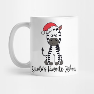 Santa's Favorite Zebra Wearing A Santa Hat Mug